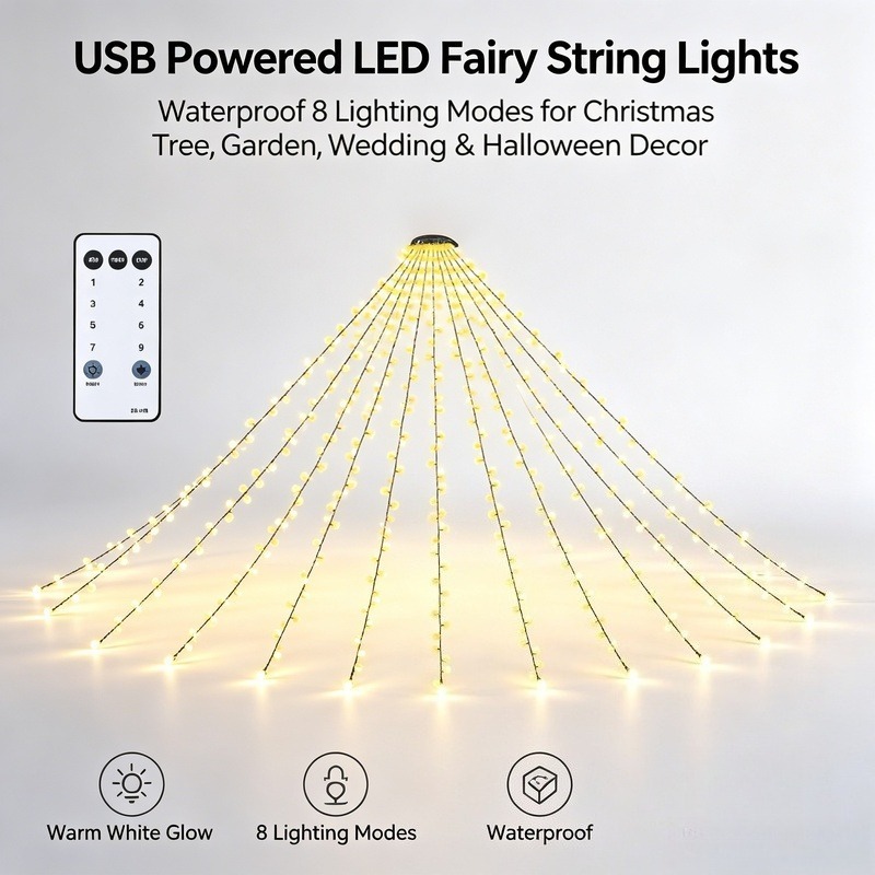 Lighting Christmas Decor - Luci a stringa LED USB, luci