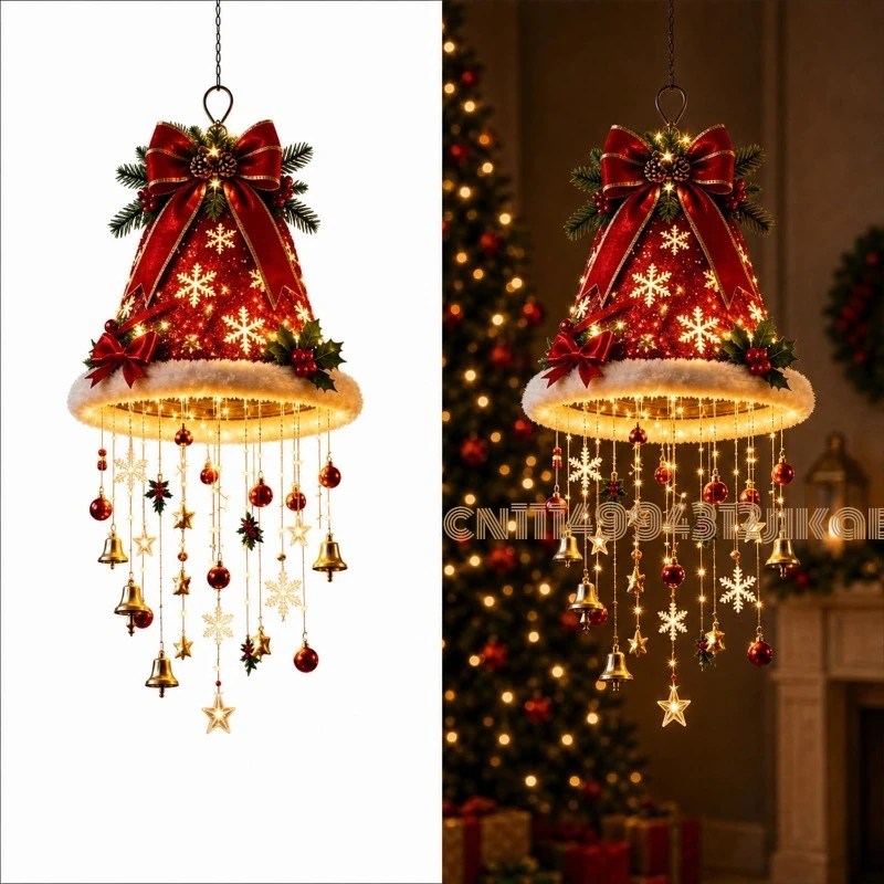 Lighting Christmas Decor - Lampadario a forma di cappello di