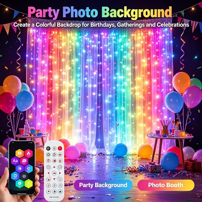Luci a tenda LED alimentate tr - Lighting Christmas Decor recensione e prezzo